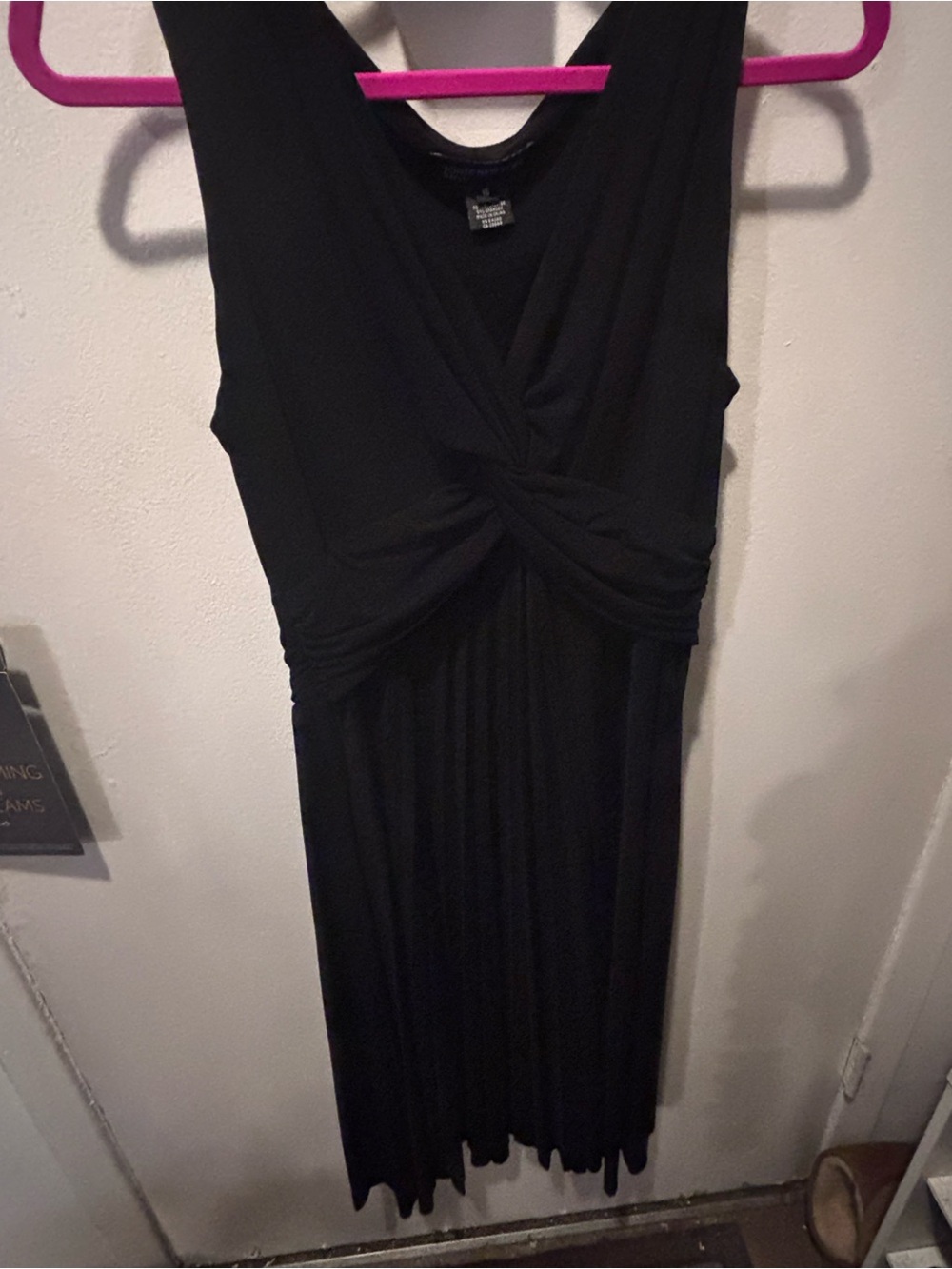 Jones New York Classic Black Twist-Front Sleeveless Dress